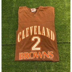 Vintage Cleveland Browns tshirt large mens brown Tim Couch Football 90s